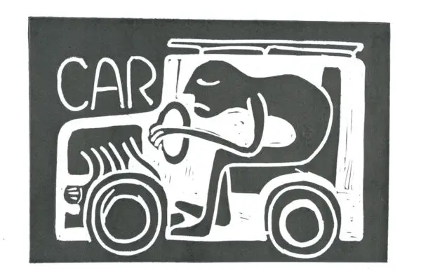 CAR Lino Print - Lucy Lee