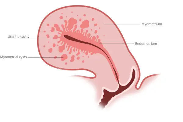 Adenomyosis - medical illustration